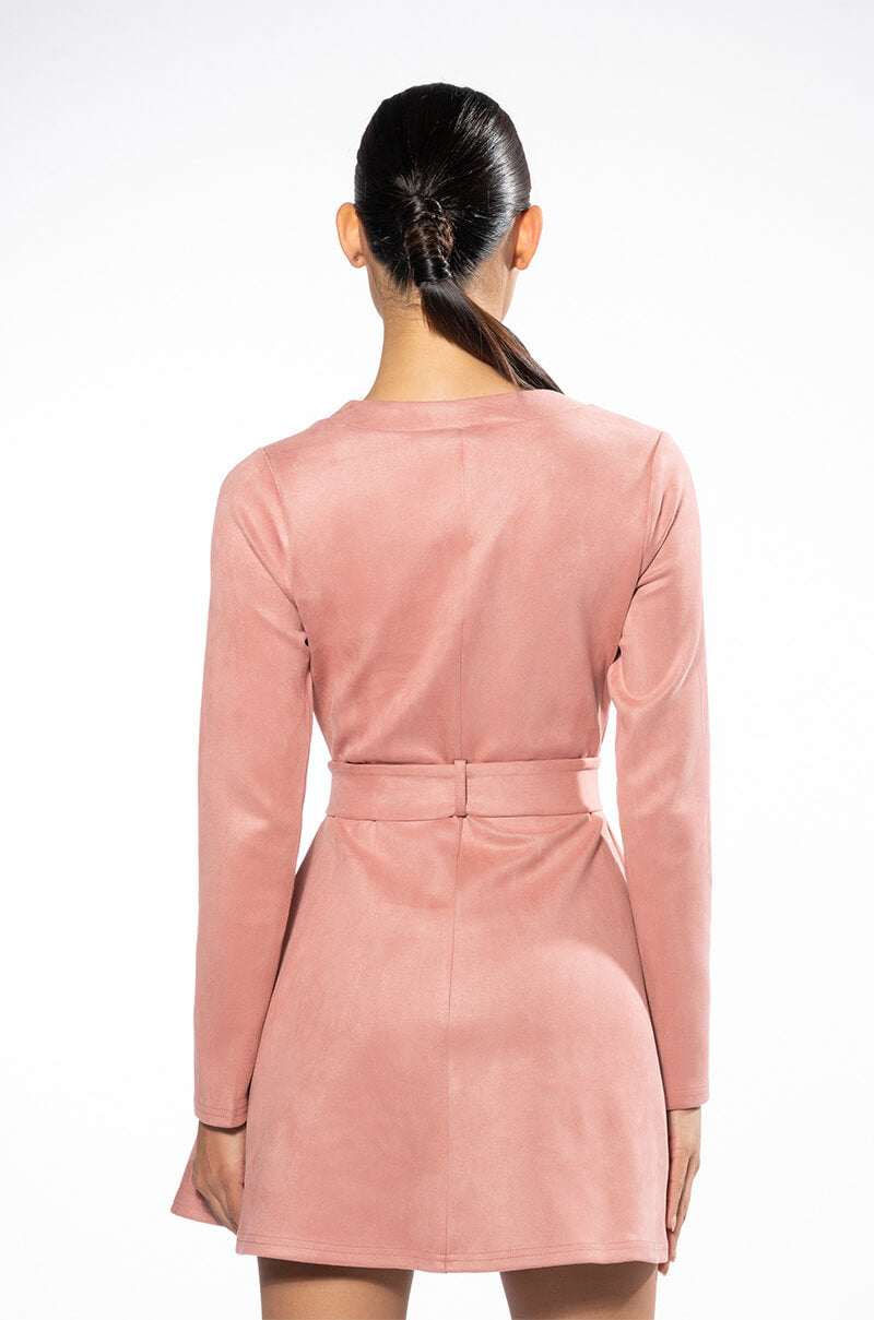 SEXY FAUX SUEDE DRESSY MINI