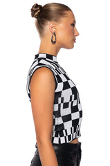 IN MY FEELINGS KNIT MOCK NECK TOP