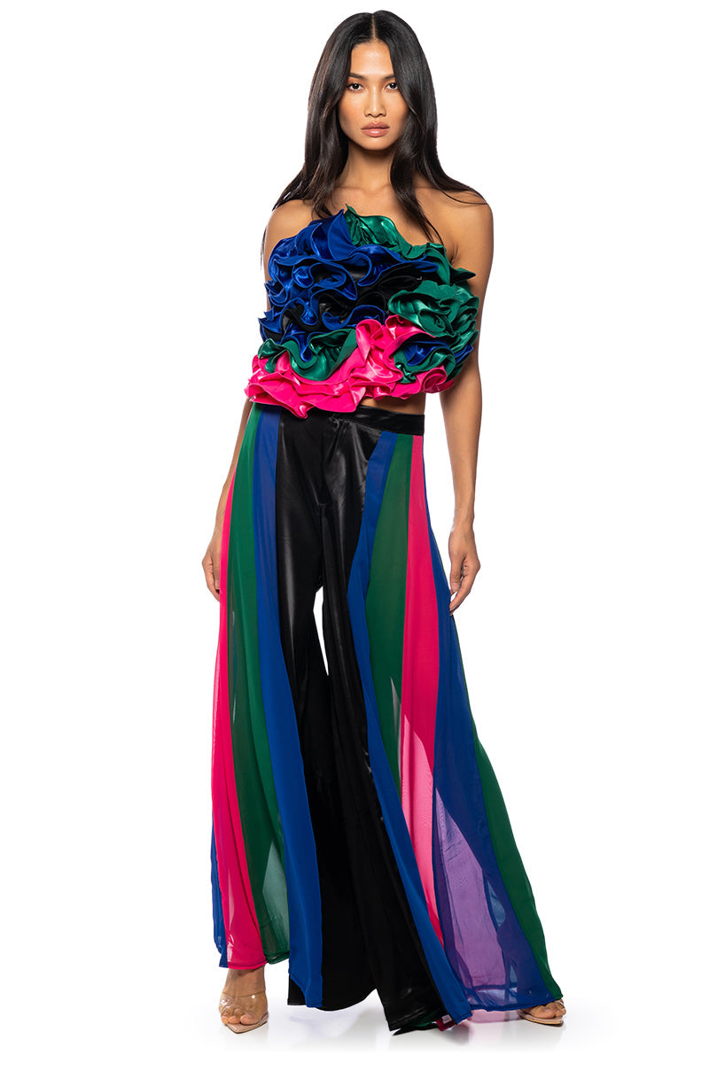 JUST MY LUCK LAYERED RUFFLE TOP