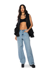 NICOLE VINTAGE LOW RISE LIGHT DENIM JEAN