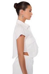 KYLIN POPLIN CARGO BUTTON DOWN