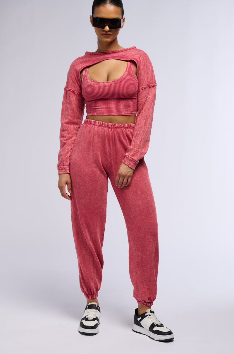 MADDIE WASHED KNIT JOGGER