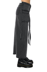 WHITNEY CARGO DENIM MAXI SKIRT