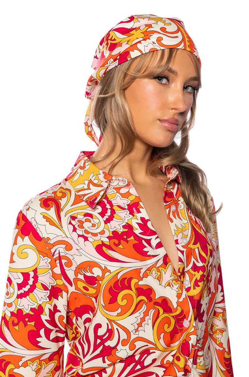 PAISLEY PLEASE TIE FRONT MINI SET