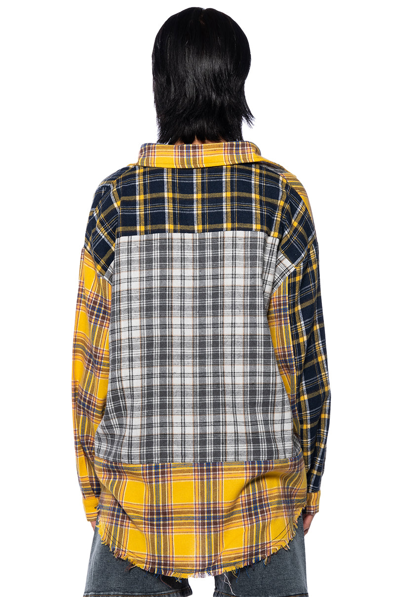 PIECE IT TOGETHER PLAID BUTTONDOWN