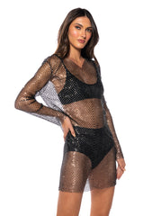 PRSYM EMBELLISHED MINI DRESS