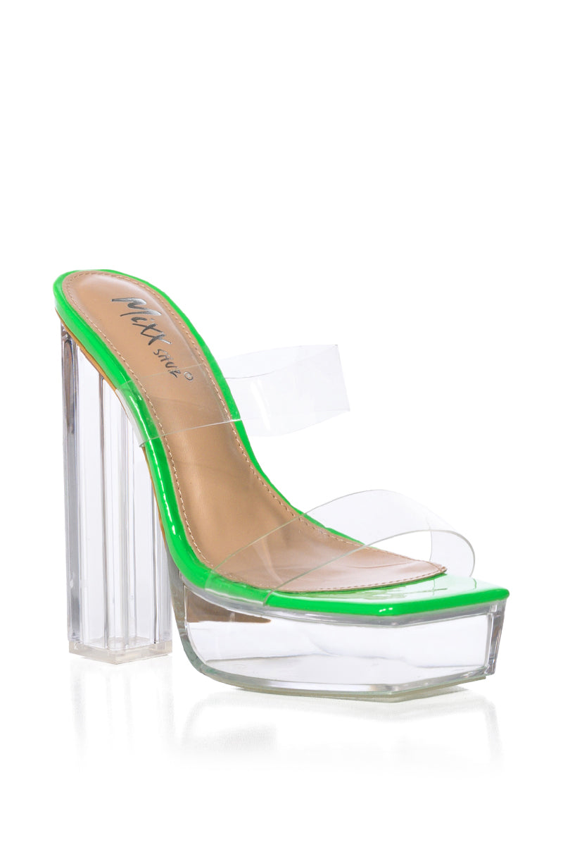 SHAMELESS PVC SANDAL IN GREEN
