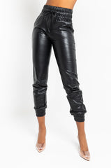 SLIM THICC FAUX LEATHER JOGGER