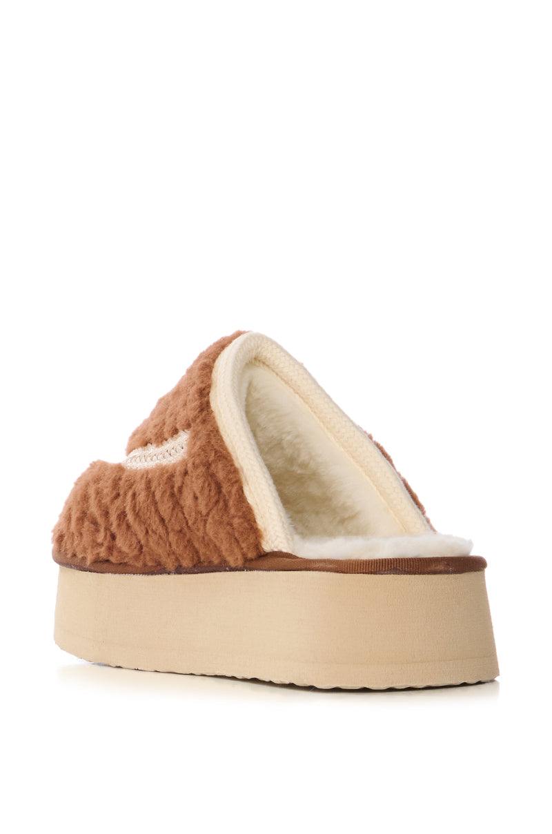 SOFTENER CAMEL FURRY SLIPPER