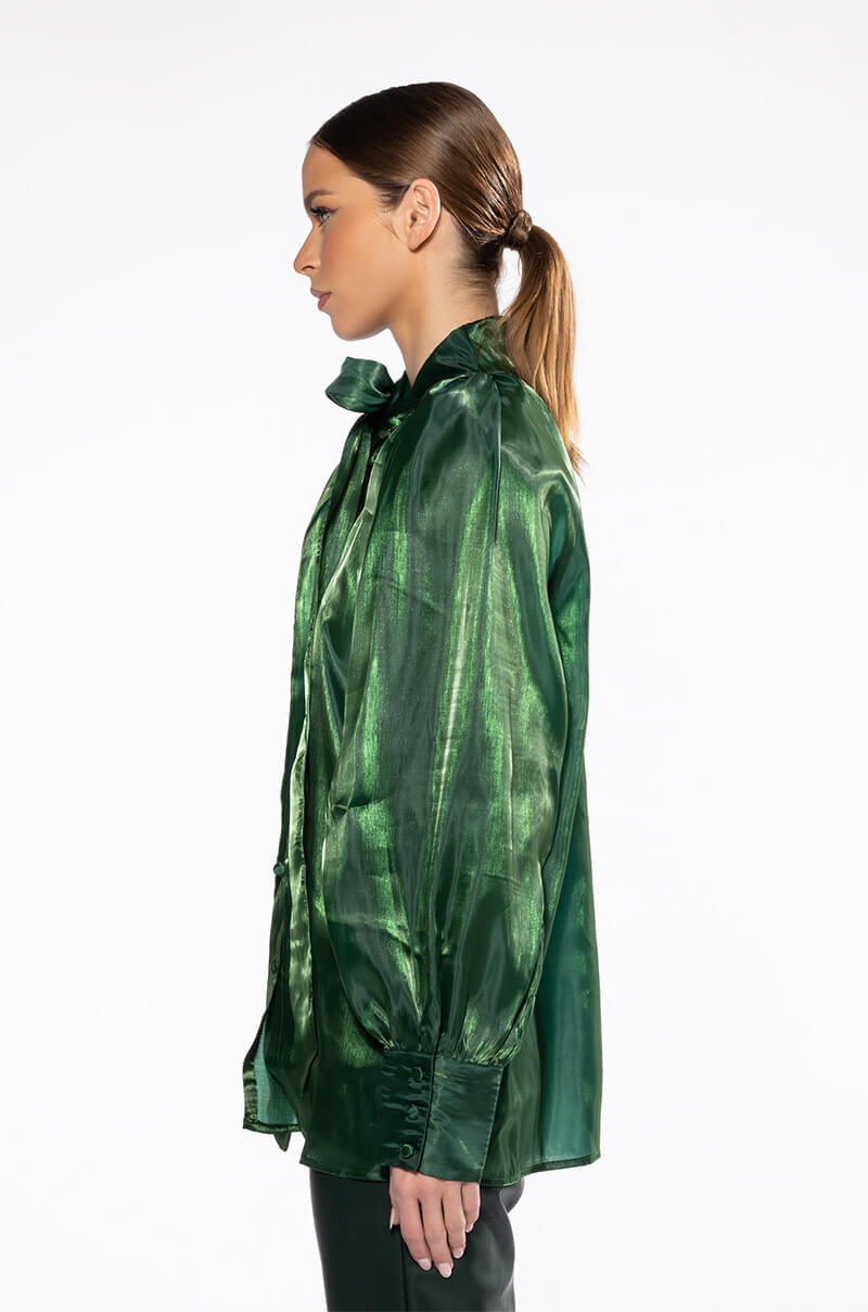 TALULLA TIE NECK LONG SLEEVE BLOUSE