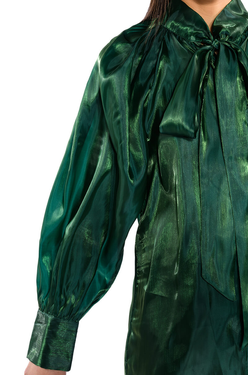 TALULLA TIE NECK LONG SLEEVE BLOUSE