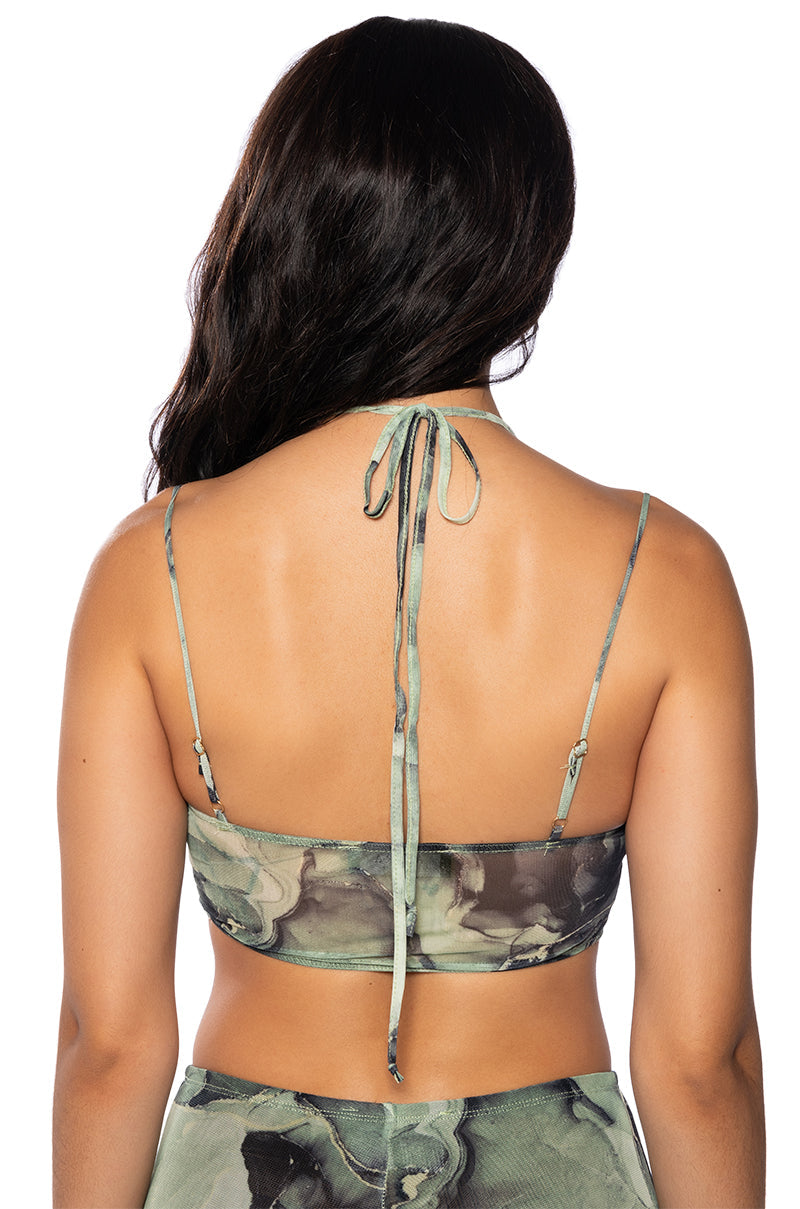 THINK ABOUT ME MESH CORSET TOP