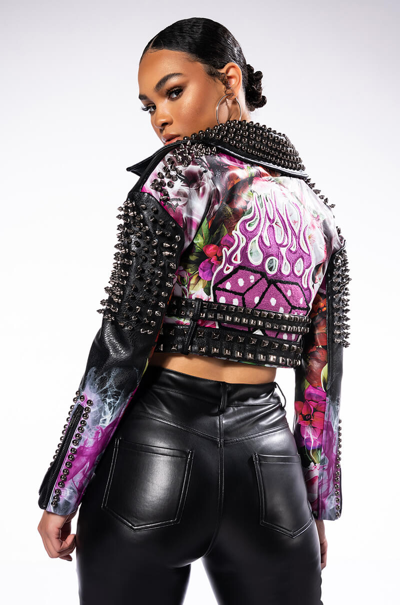 TWIN FLAME DICE MOTO JACKET