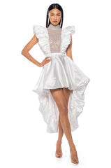 ULTIMATE STUNNA RUFFLE MINI DRESS